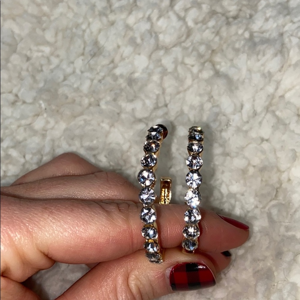 Gorgeous Rhinestone Hoops - Picture 3 of 4